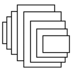 Matt Barrios logo, stacked rectangles